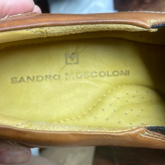 NEW SANDRO MOSCOLONI CENTER SEAM DOUBLE GORE TAN SLIPON DOUGLAS Size 8.5 D - Picture 4 of 15